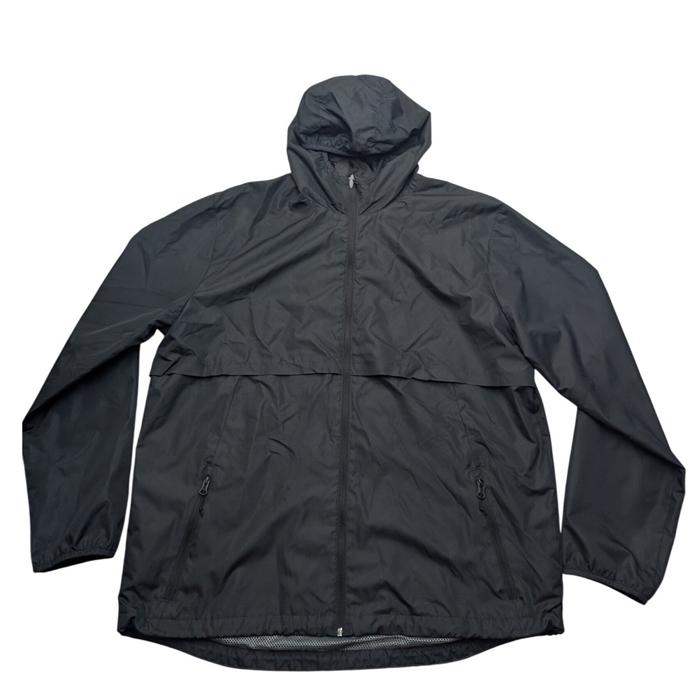 Champion C9 Windbreaker Jacket Mens XL Black Full Zip Hooded Mesh F16679996